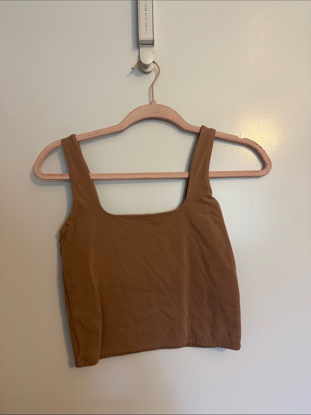 Abercrombie & Fitch Brown Square-Neck Crop Top